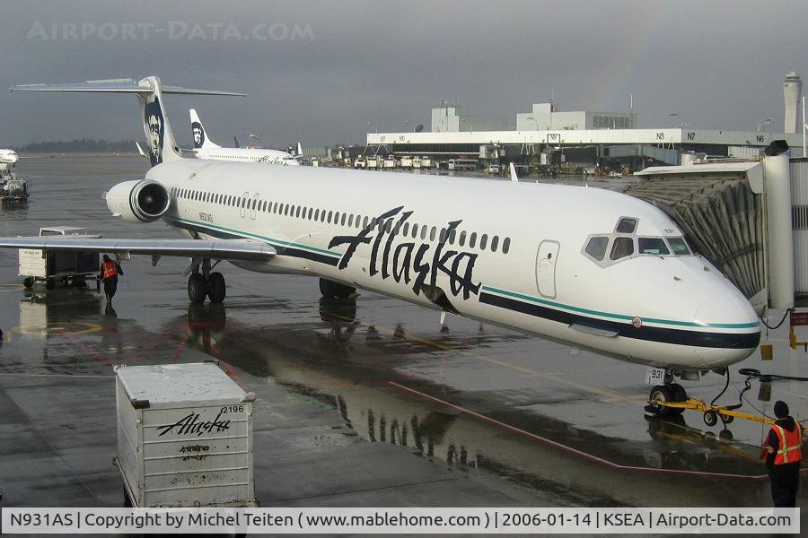 N931AS, 1985 McDonnell Douglas MD-82 (DC-9-82) C/N 49232, Alaska Airlines