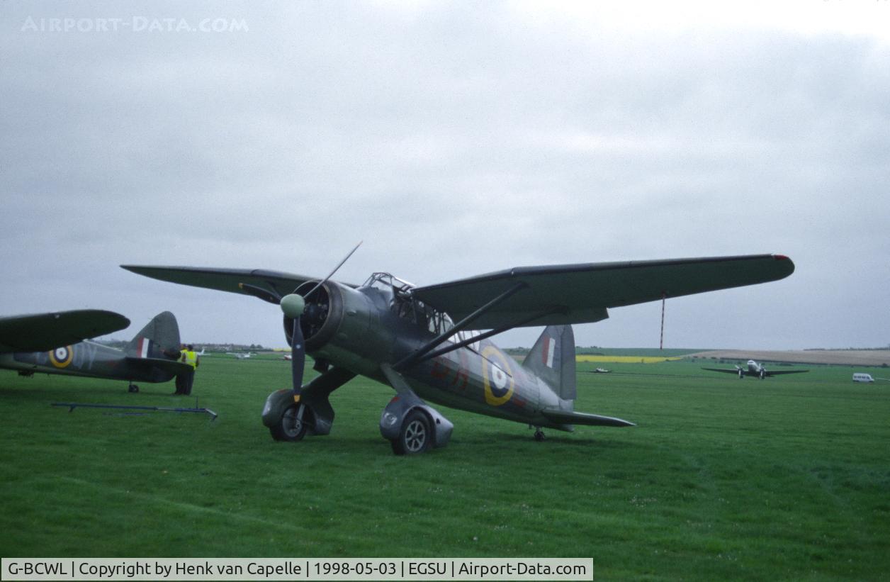 G-BCWL, 1942 Westland Lysander IIIA C/N 1244, Lysander on the grass at Duxford, UK