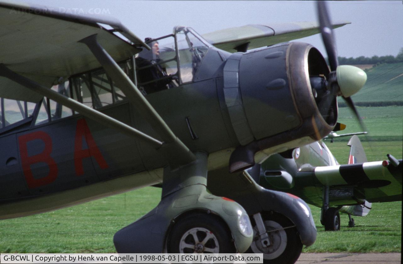 G-BCWL, 1942 Westland Lysander IIIA C/N 1244, Lysander taxying at Duxford, UK