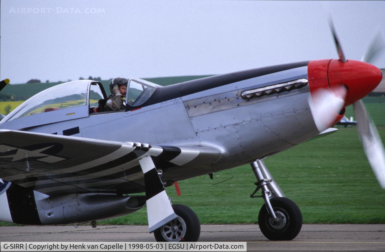 G-SIRR, 1944 North American P-51D Mustang C/N 122-39798, Mustang taxying at Duxford, UK
