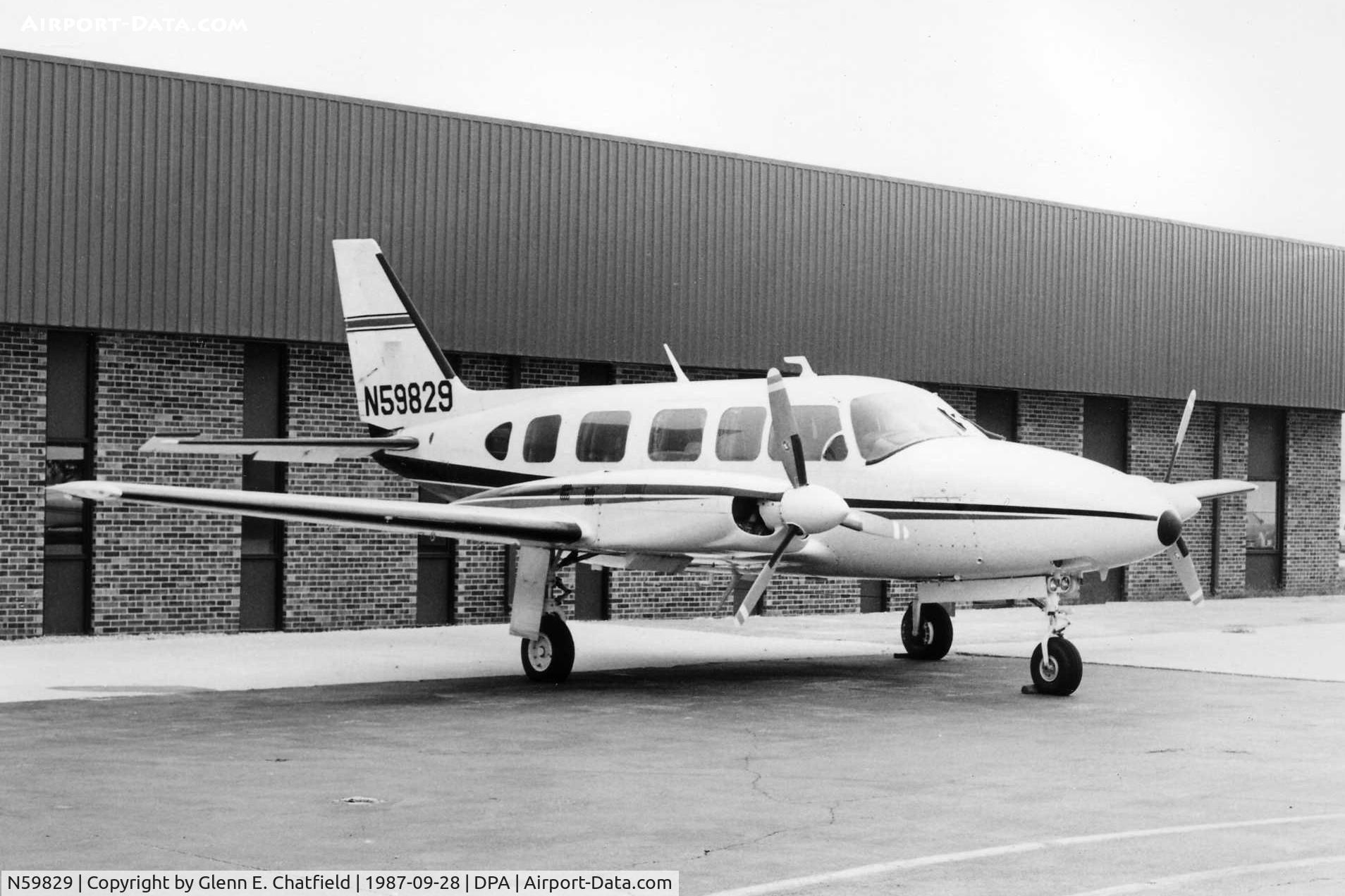 N59829, 1976 Piper PA-31-350 Chieftain C/N 31-7652081, Photo taken for aircraft recognition training.
