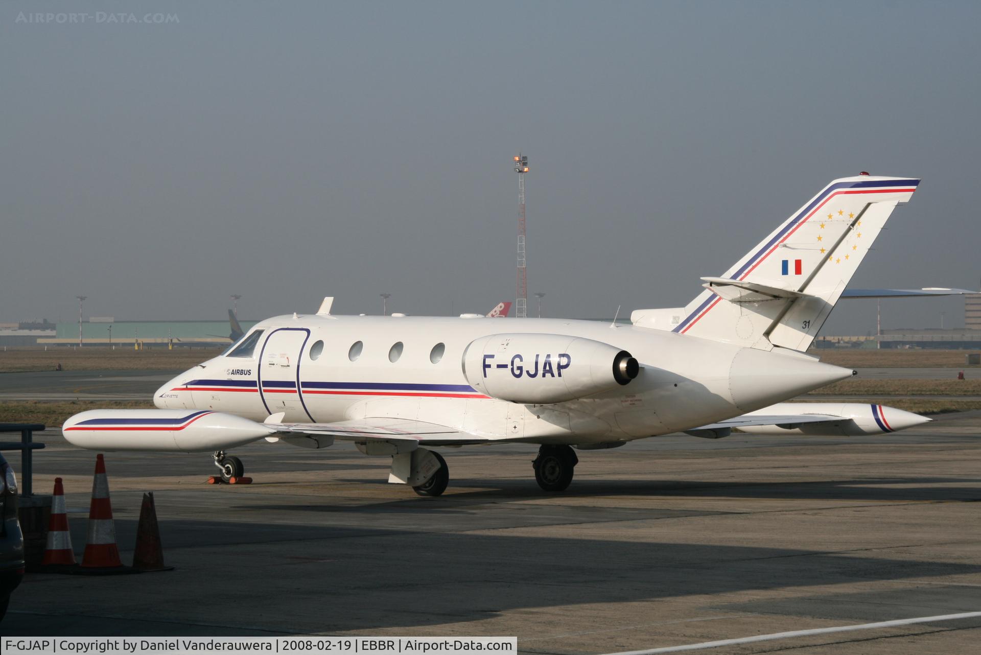 F-GJAP, Aerospatiale SN-601 Corvette 100 C/N 31, parked on General Aviation apron