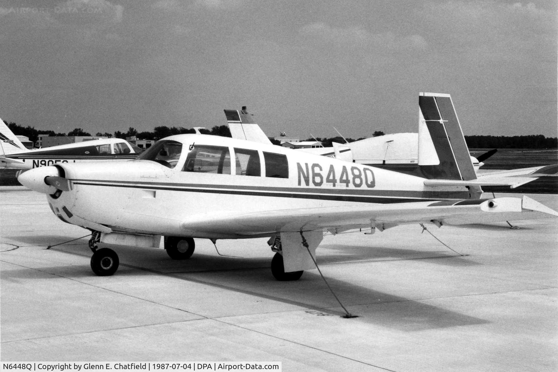 N6448Q, 1967 Mooney M20F Executive C/N 670527, Photo taken for aircraft recognition training.