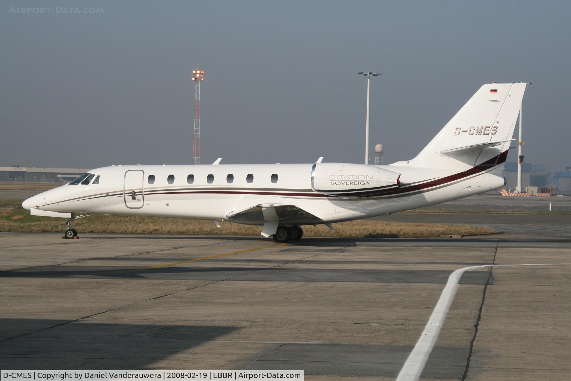 D-CMES, 2007 Cessna 680 Citation Sovereign C/N 680-0162, parked on General Aviation apron