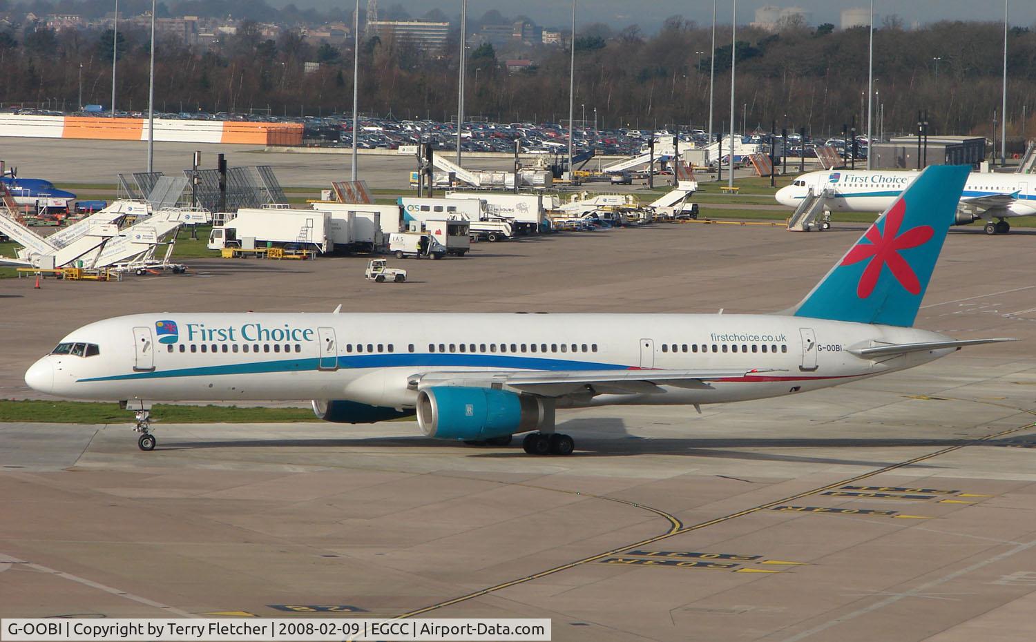 G-OOBI, 1993 Boeing 757-2B7 C/N 27146, First Choice B757 at Manchester in Feb 2008