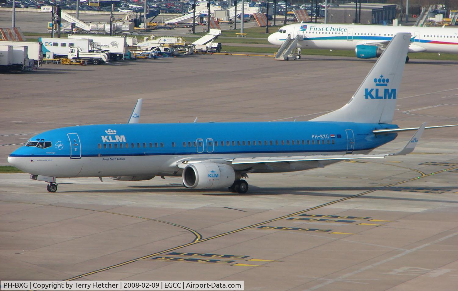 PH-BXG, 2000 Boeing 737-8K2 C/N 30357, KLM operate scheduled service to Amsterdam from Manchester