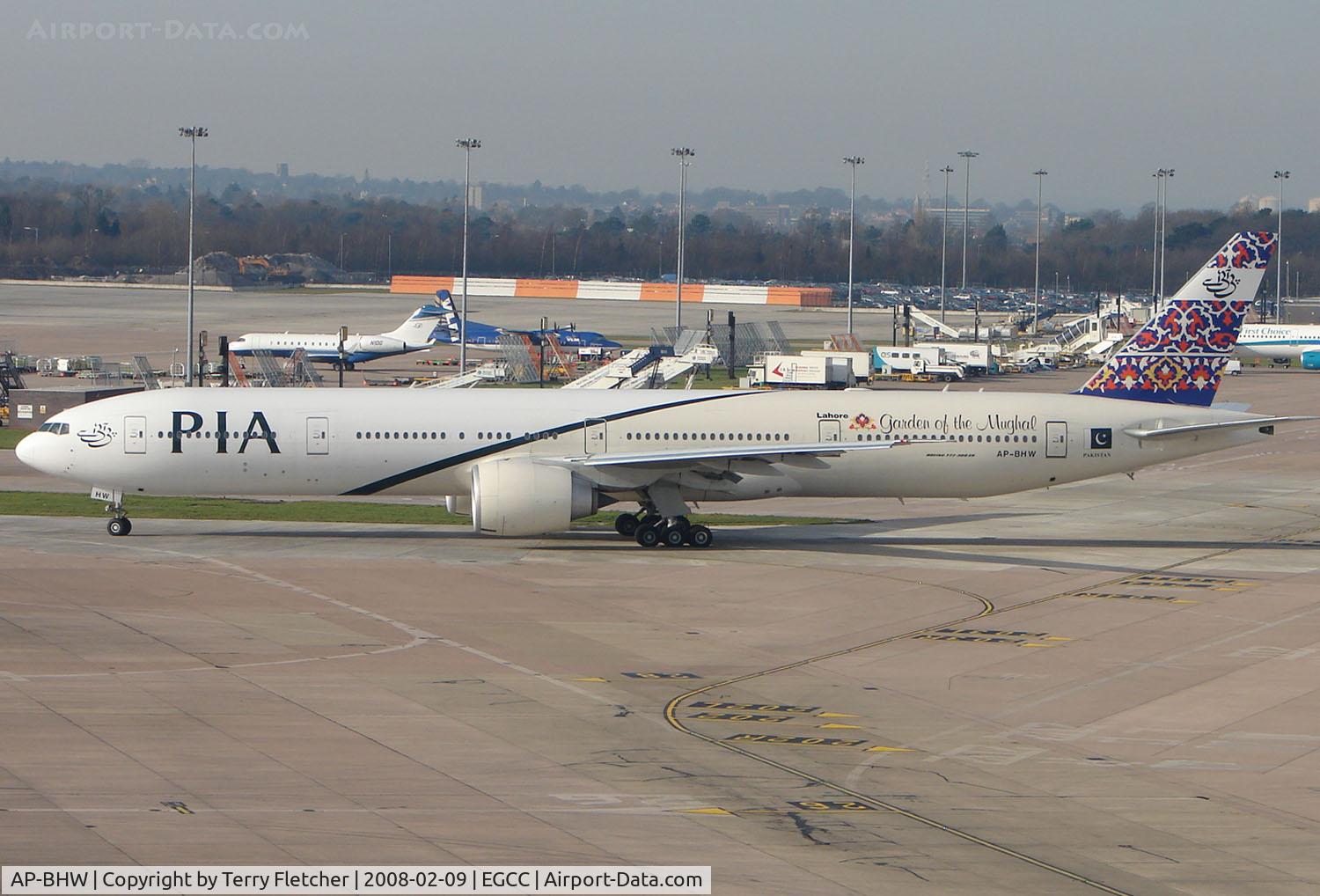 AP-BHW, 2007 Boeing 777-340/ER C/N 33779, Pakistan International's B777 in a very Colouful livery
