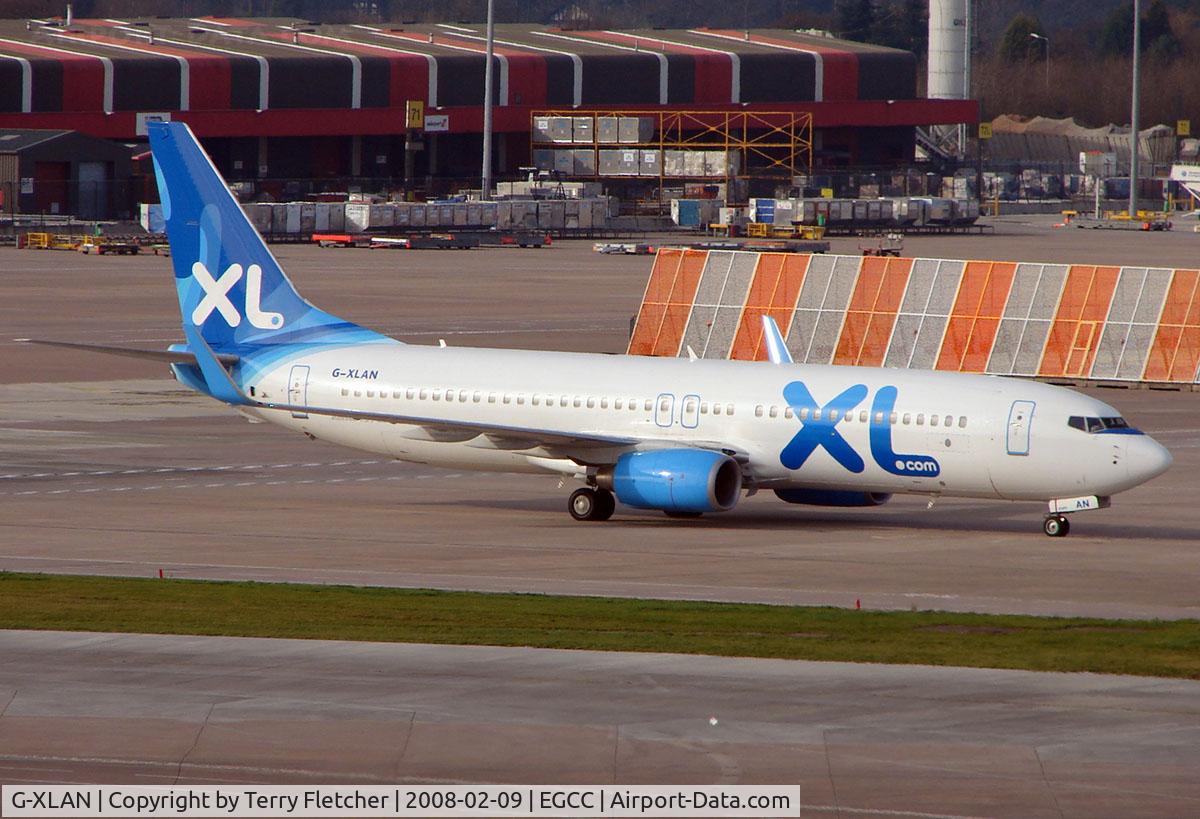 G-XLAN, 2007 Boeing 737-86N C/N 32685, XL Airways New B737 at Manchester in Feb 2008