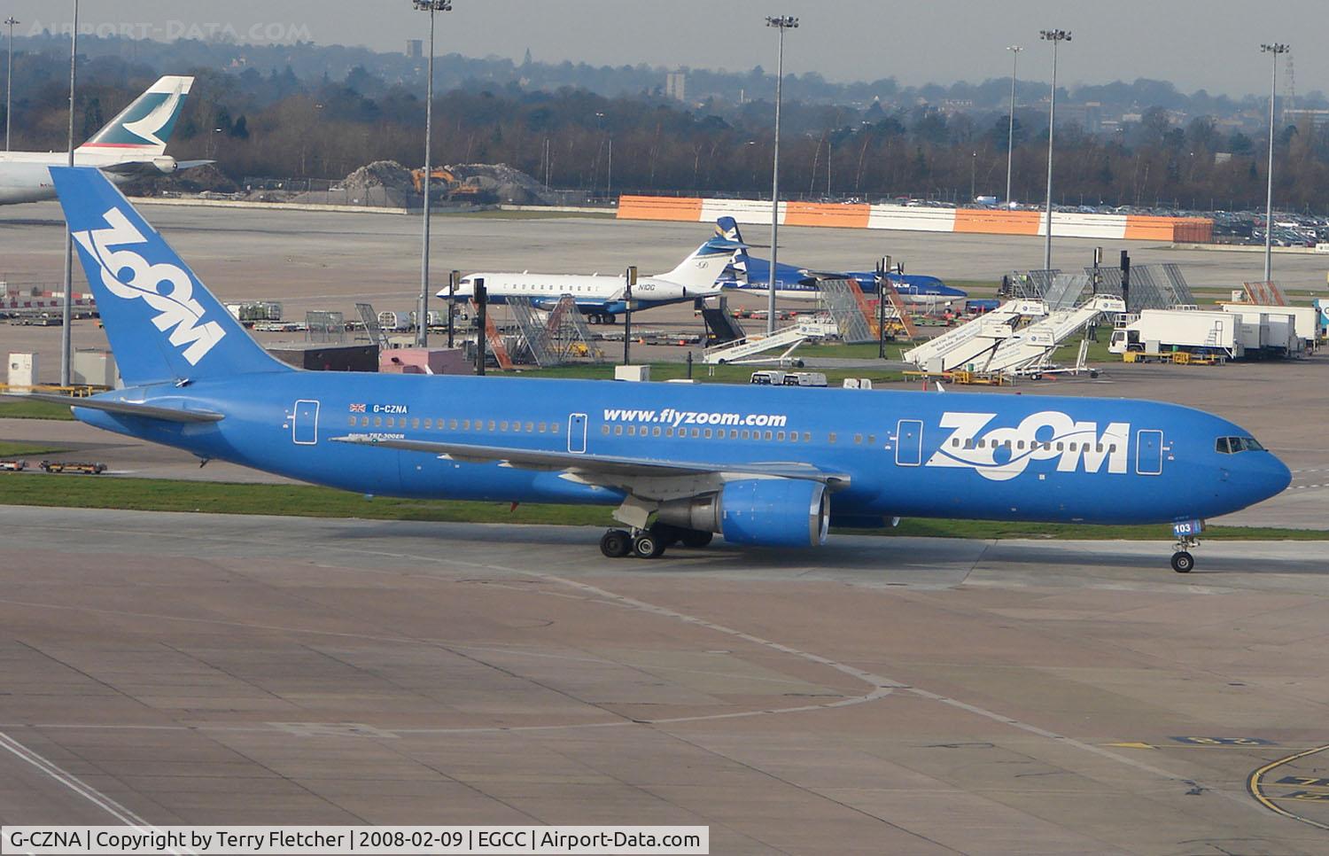G-CZNA, 1995 Boeing 767-306/ER C/N 27957, Zoom have now set up a UK subsiduary and placed aircraft on the British Register - their first example is this ex KLM machine ex PH-BZA