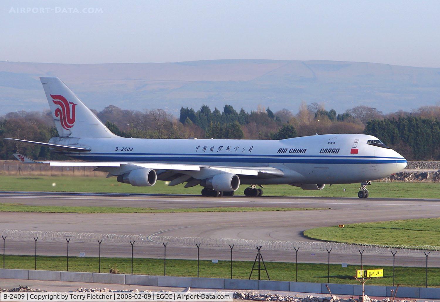 B-2409, Boeing 747-412F/SCD C/N 26560, Air China Cargo - a welcome visitor to Manchester in Feb 2008