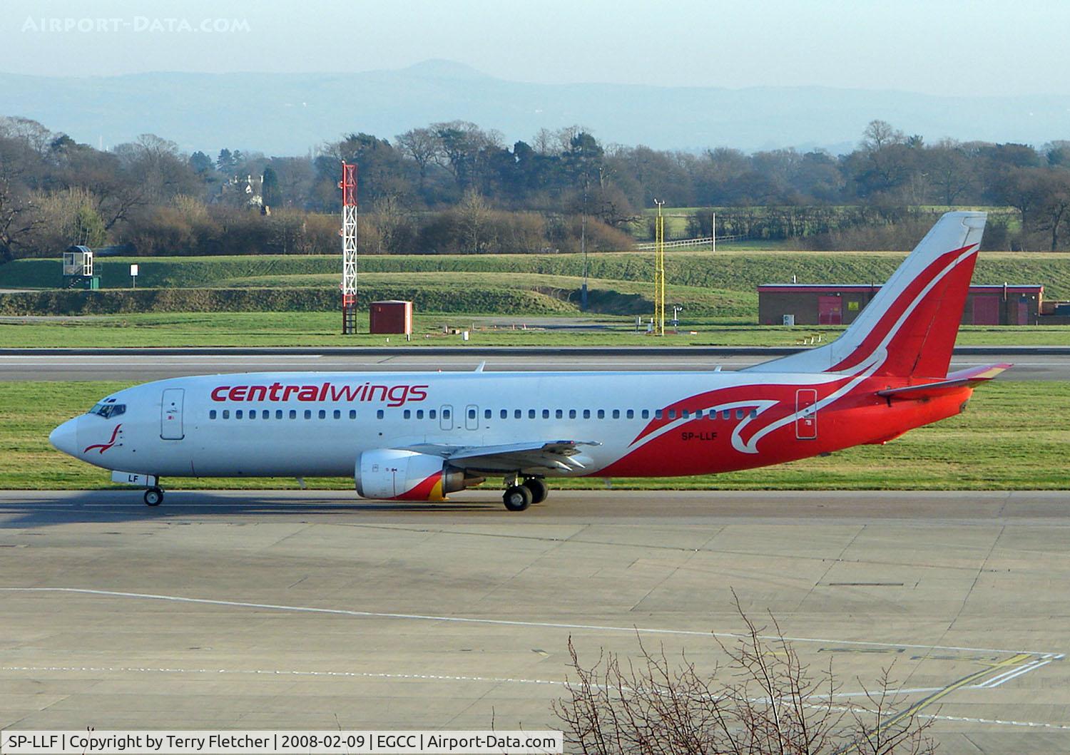 SP-LLF, 1997 Boeing 737-45D C/N 28752/2874, Central Wings B737 at Manchester in Feb 2008