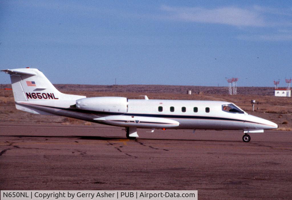N650NL, 1977 Gates Learjet 35A C/N 35A-154, Taken at Pueblo Memorial, spring of '79