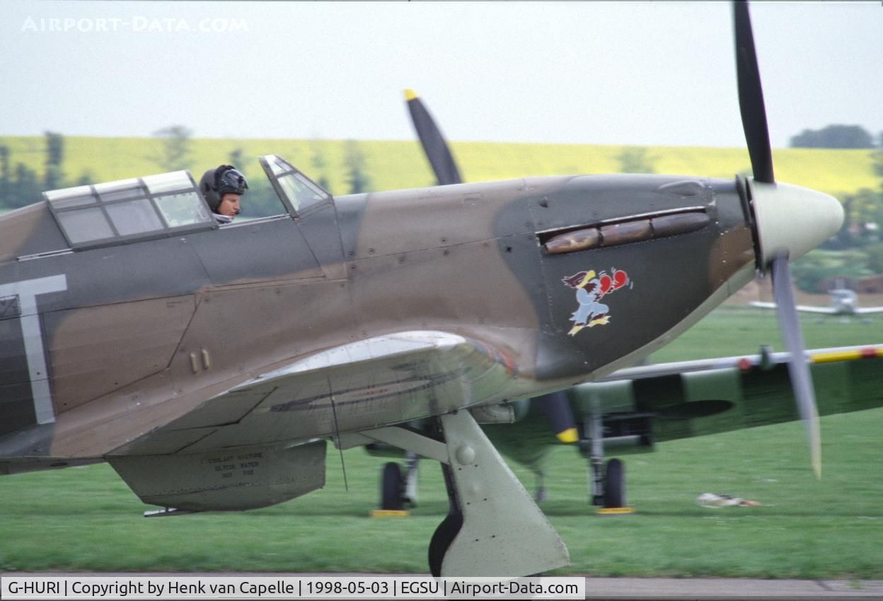G-HURI, 1942 Hawker (CCF) Hurricane Mk12A C/N 72036, Hurricane Mk.XII Z7381 at Duxford, UK