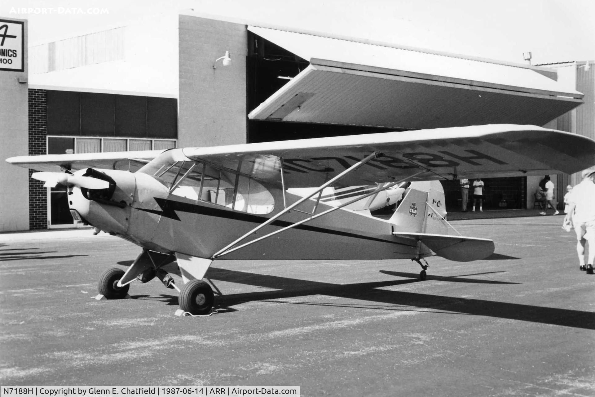 N7188H, 1946 Piper J3C-65 Cub C/N 20450, Photo taken for aircraft recognition training.