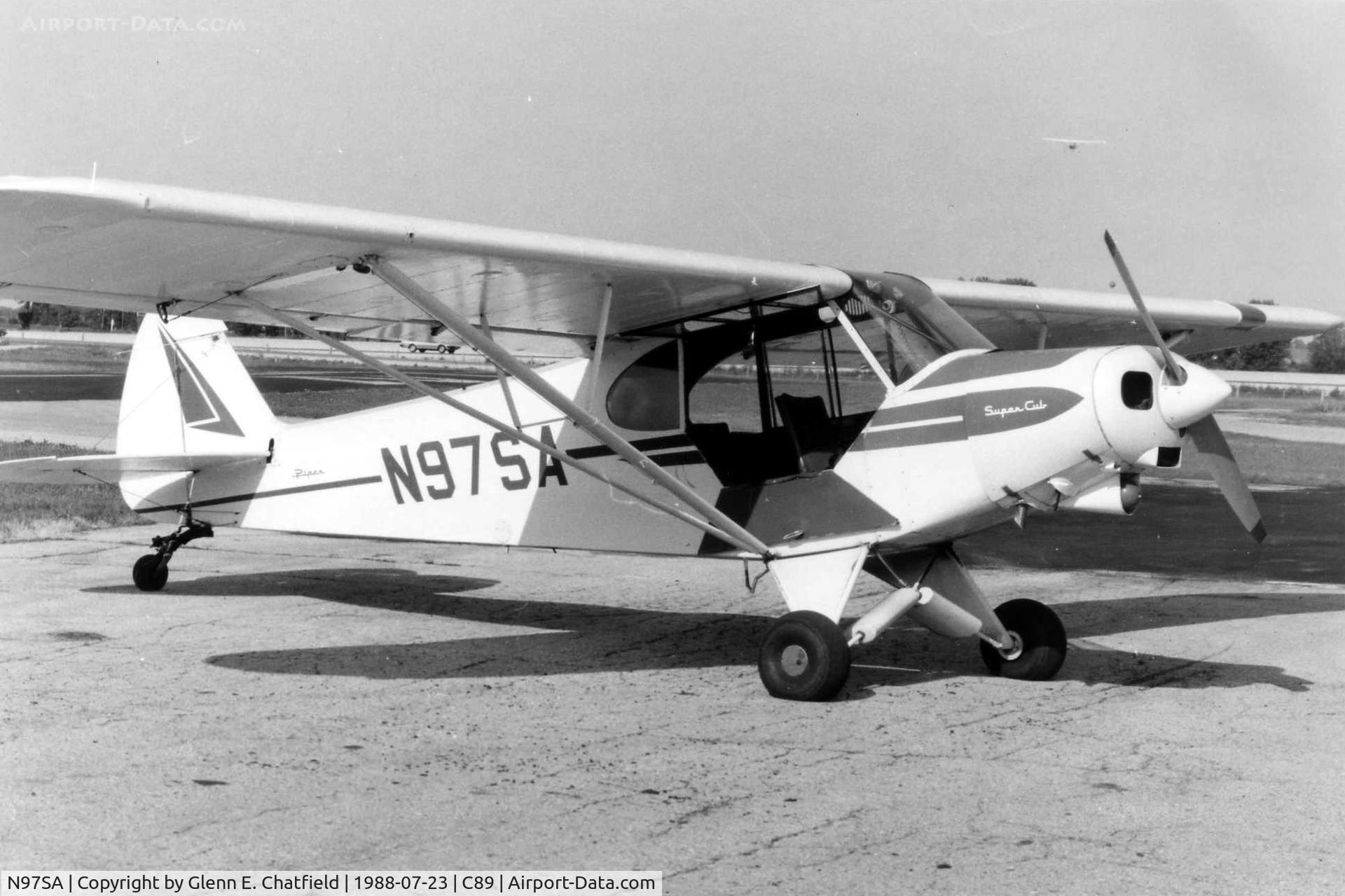 N97SA, 1975 Piper PA-18-150 Super Cub C/N 18-7509117, Photo taken for aircraft recognition training.