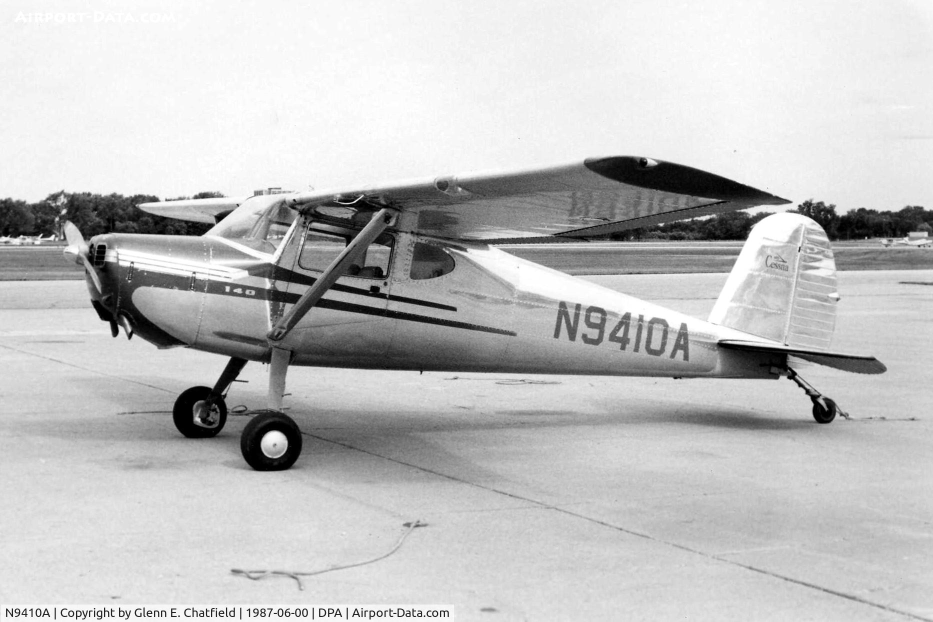 N9410A, 1949 Cessna 140A C/N 15231, Photo taken for aircraft recognition training.  The owner used this to commute to work at DPA.