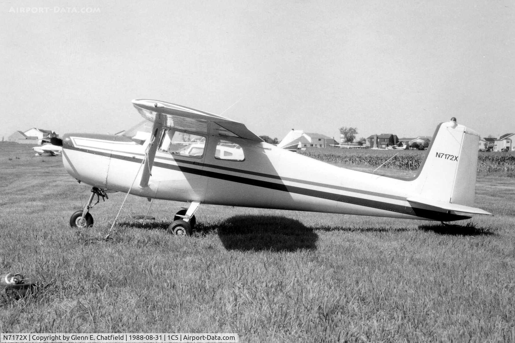 N7172X, 1961 Cessna 150A C/N 15059272, Photo taken for aircraft recognition training.