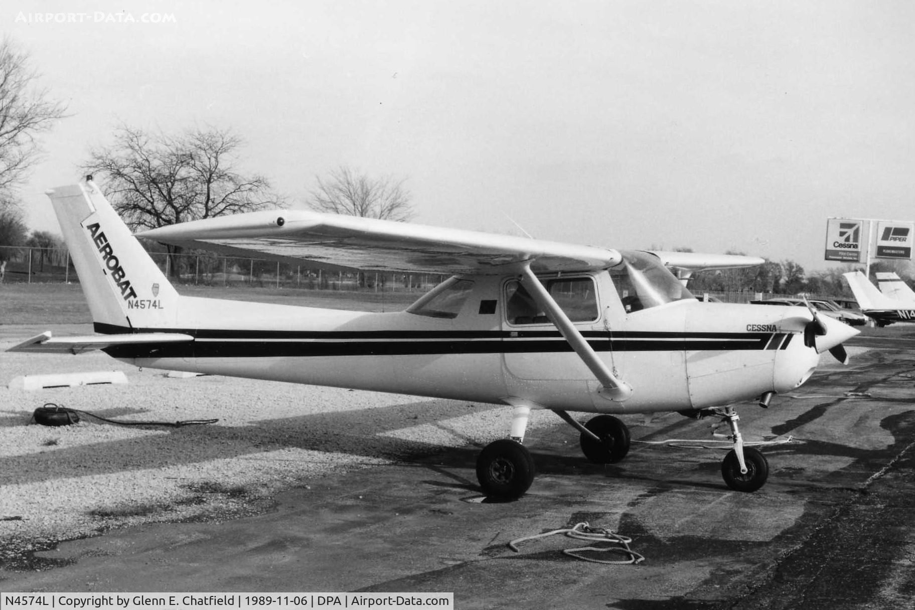 N4574L, Cessna A152 Aerobat C/N A1520992, Photo taken for aircraft recognition training.