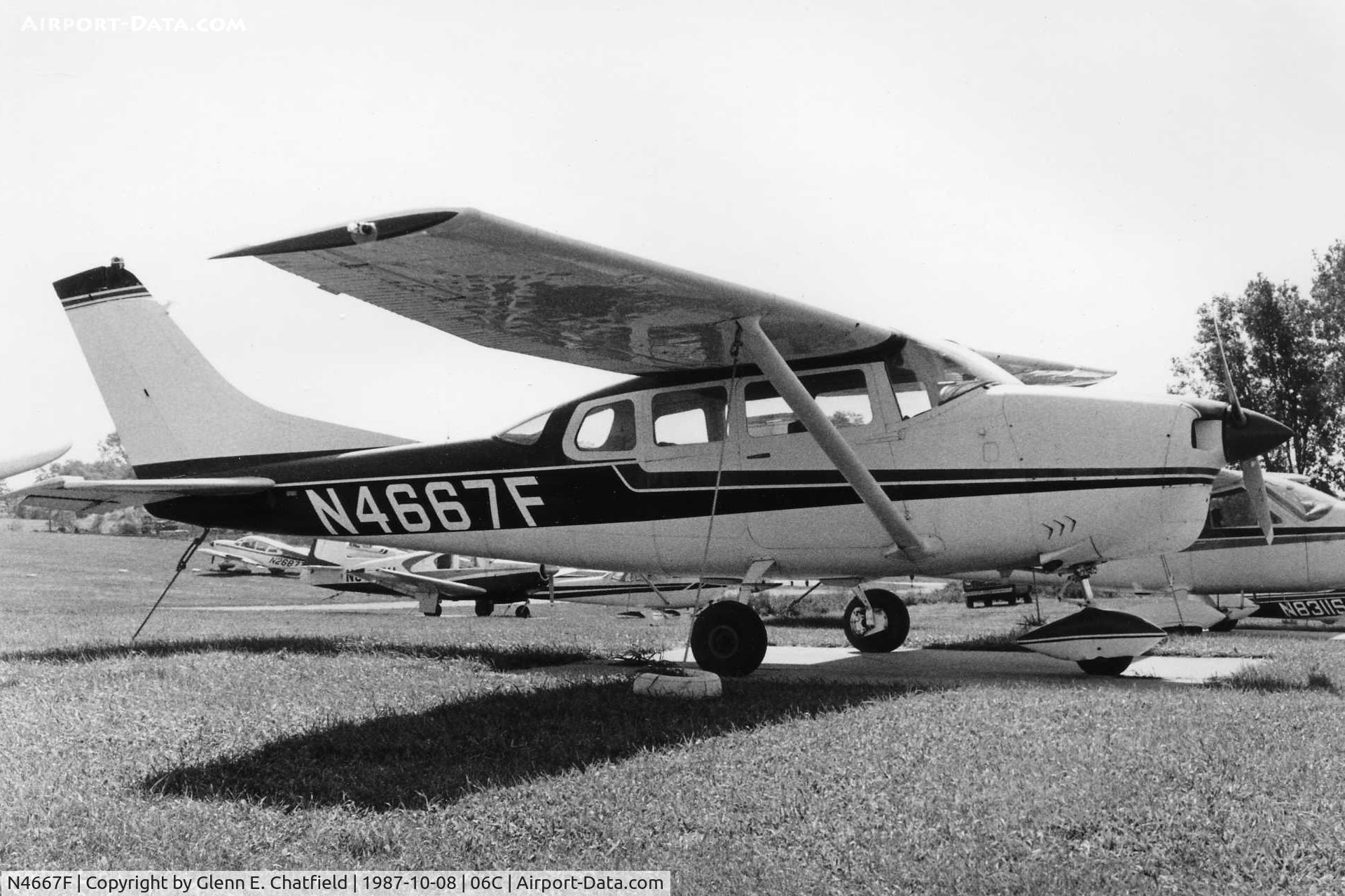 N4667F, 1966 Cessna P206A Super Skylane C/N P206-0267, Photo taken for aircraft recognition training.