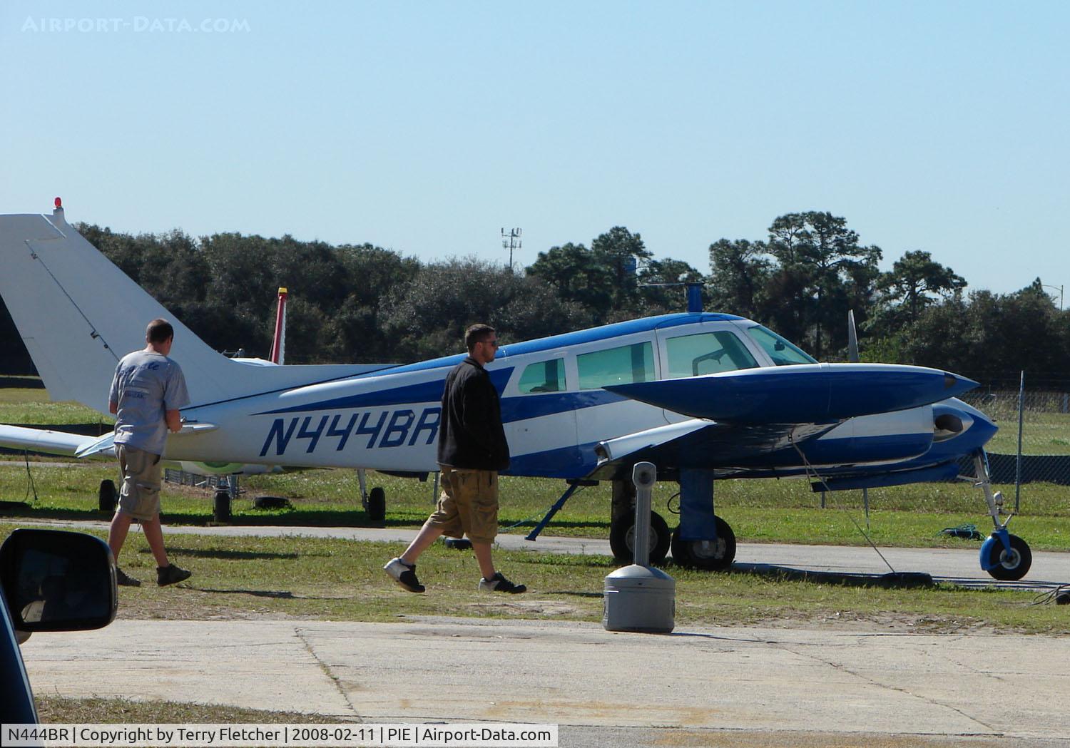 N444BR, 1963 Cessna 310H C/N 310H0062, Cessna 310 in the grounds of the National Aviation Academy at St.Petersburg - Clearwater Airport