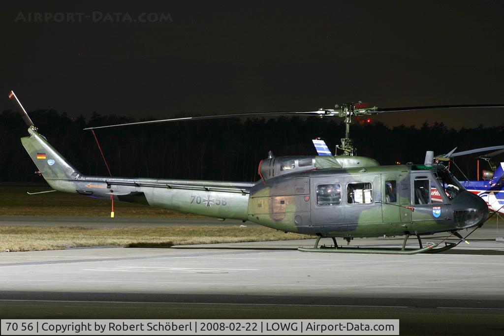 70 56, Bell (Dornier) UH-1D Iroquois (205) C/N 8116, Nightstop in LOWG