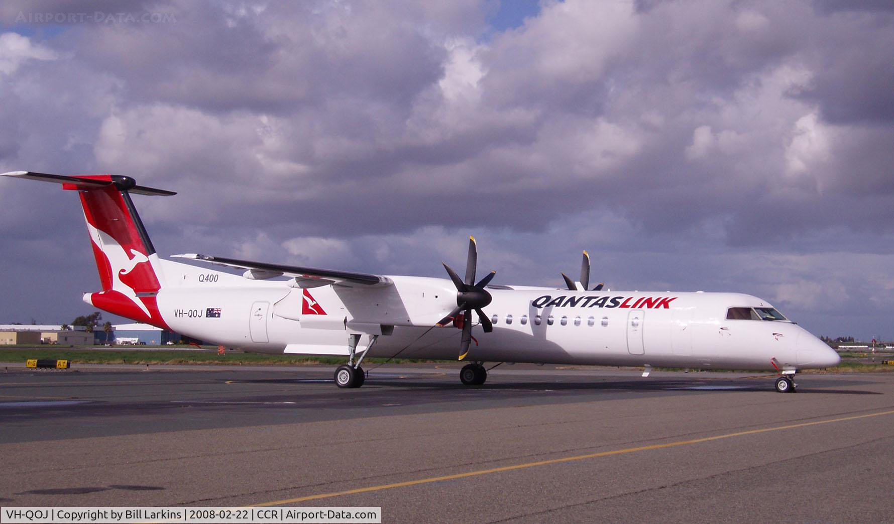 VH-QOJ, 2007 De Havilland Canada DHC-8-402Q Dash 8 C/N 4192, On delivery flight to Australia