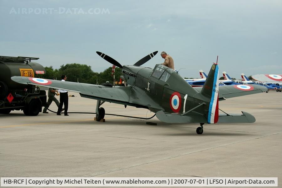 HB-RCF, 1942 Morane-Saulnier D-3801 (MS-412) C/N 194, Morane-Saulnier D-3801 wearing the colors from Escadrille La Fayette at the Nancy-Ochey Air Show 2007