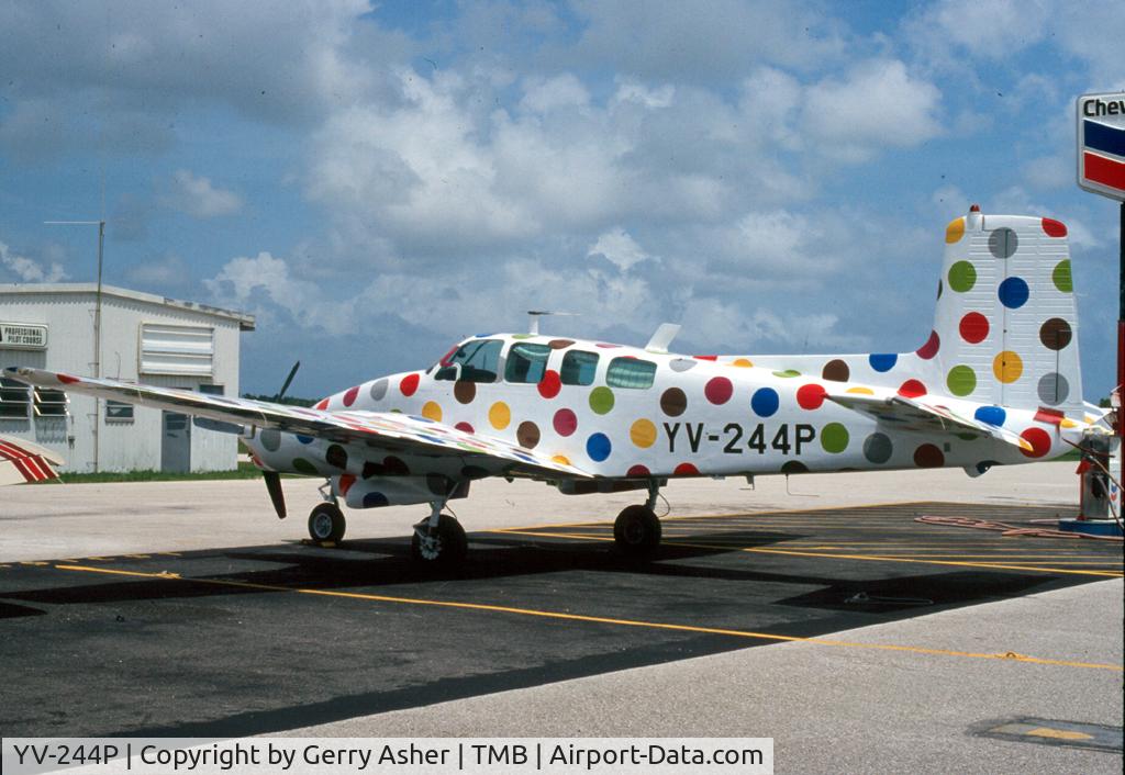 YV-244P, 1962 Beech 50 Twin Bonanza C/N JH-150, Spotted while 'airport bumming' around south Florida during the summer of '80