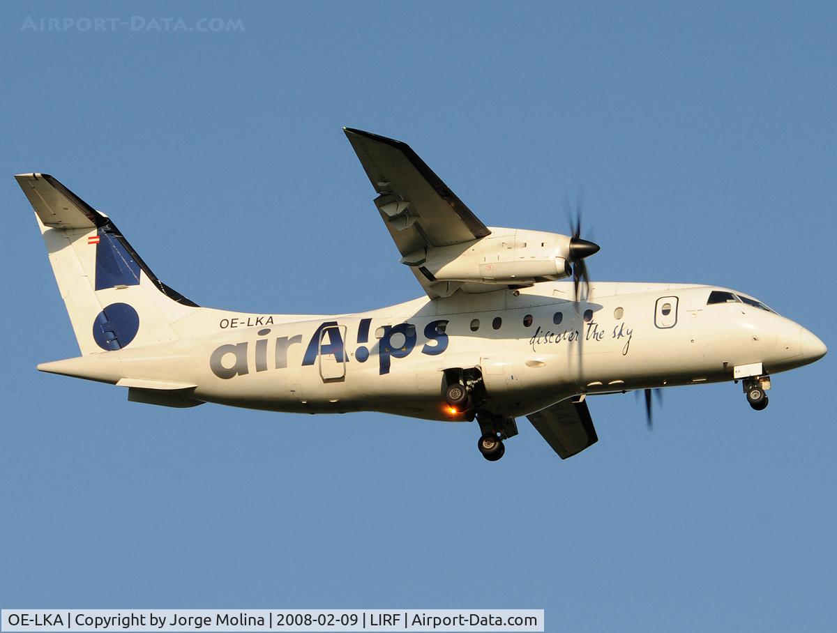OE-LKA, 2001 Dornier 328-100 C/N 3110, Clear to land RWY 16L.