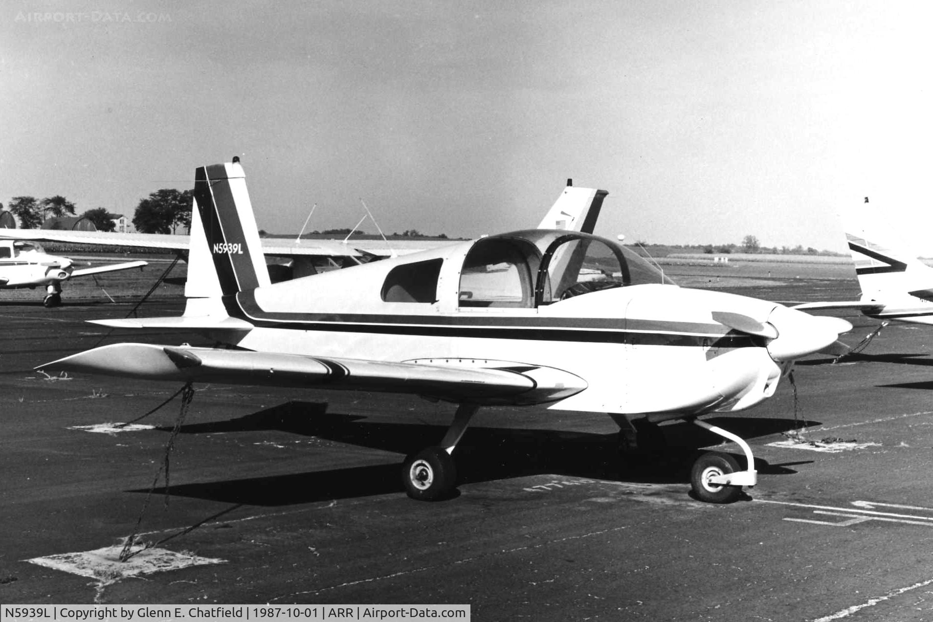 N5939L, 1969 American AA-1 Yankee C/N AA1-0239, Photo taken for aircraft recognition training.