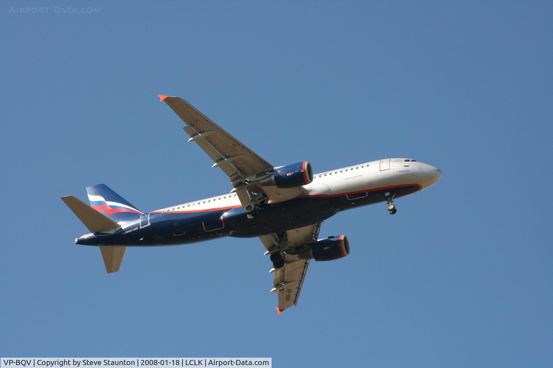 VP-BQV, 2006 Airbus A320-214 C/N 2920, Taken in the Larnaca area 18th January 2008
