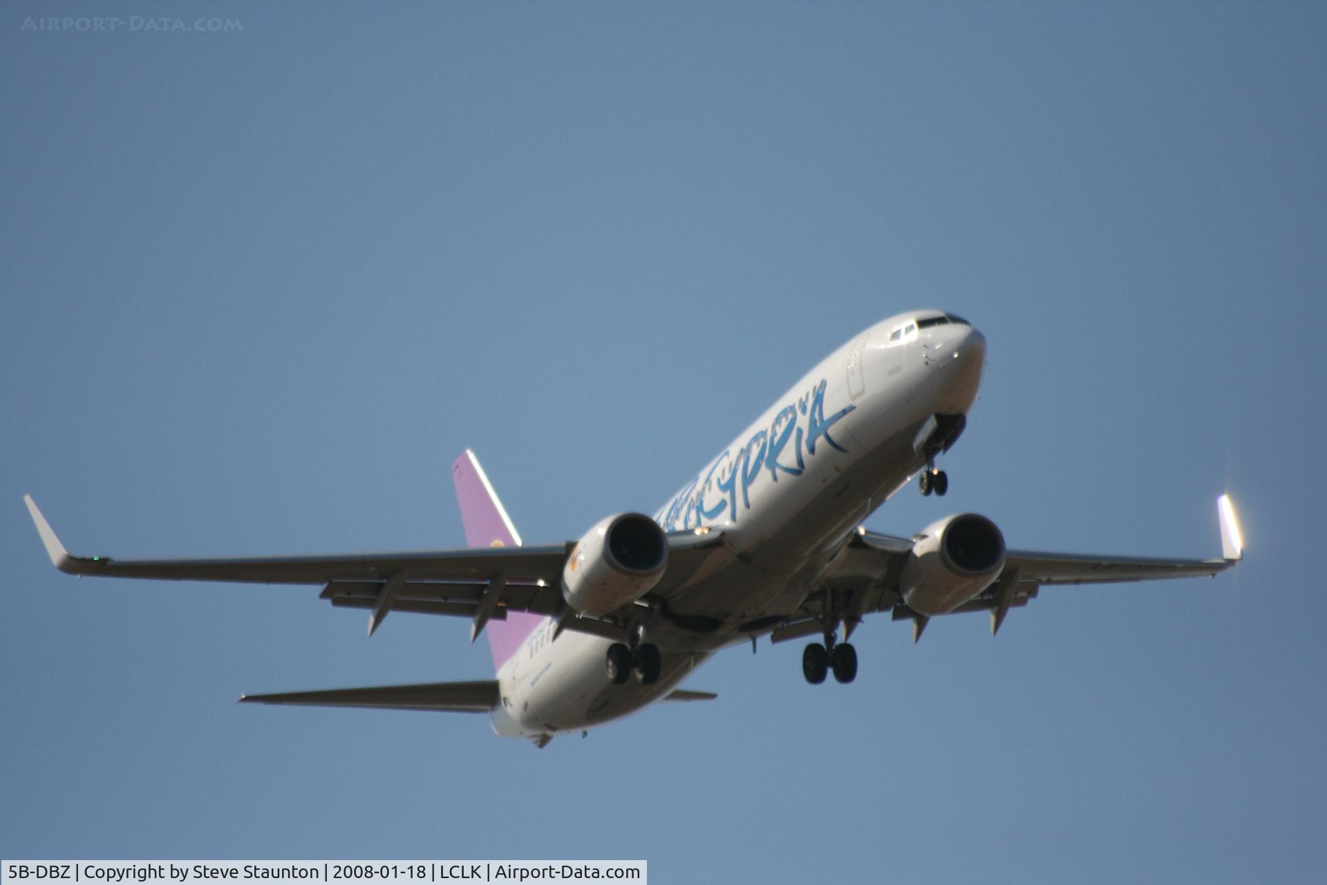 5B-DBZ, 2006 Boeing 737-8BK C/N 33030, Taken in the Larnaca area 18th January 2008