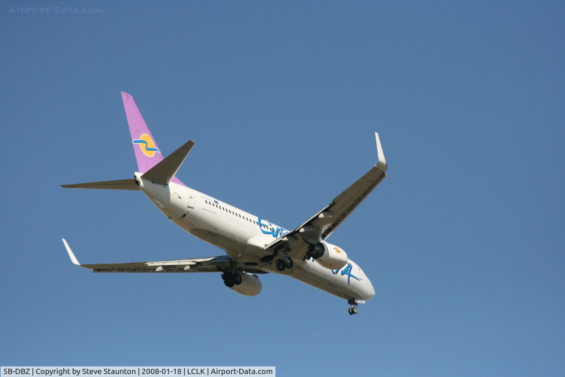 5B-DBZ, 2006 Boeing 737-8BK C/N 33030, Taken in the Larnaca area 18th January 2008