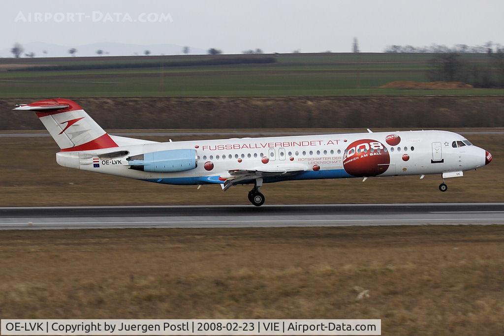 OE-LVK, 1992 Fokker 100 (F-28-0100) C/N 11397, Euro2008 - Fokker100