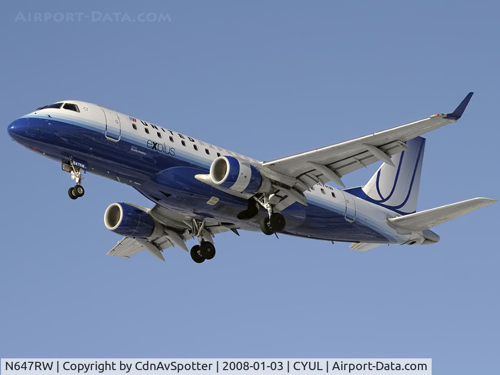 N647RW, 2005 Embraer 170SE (ERJ-170-100SE) C/N 17000067, On short final for runway 24R