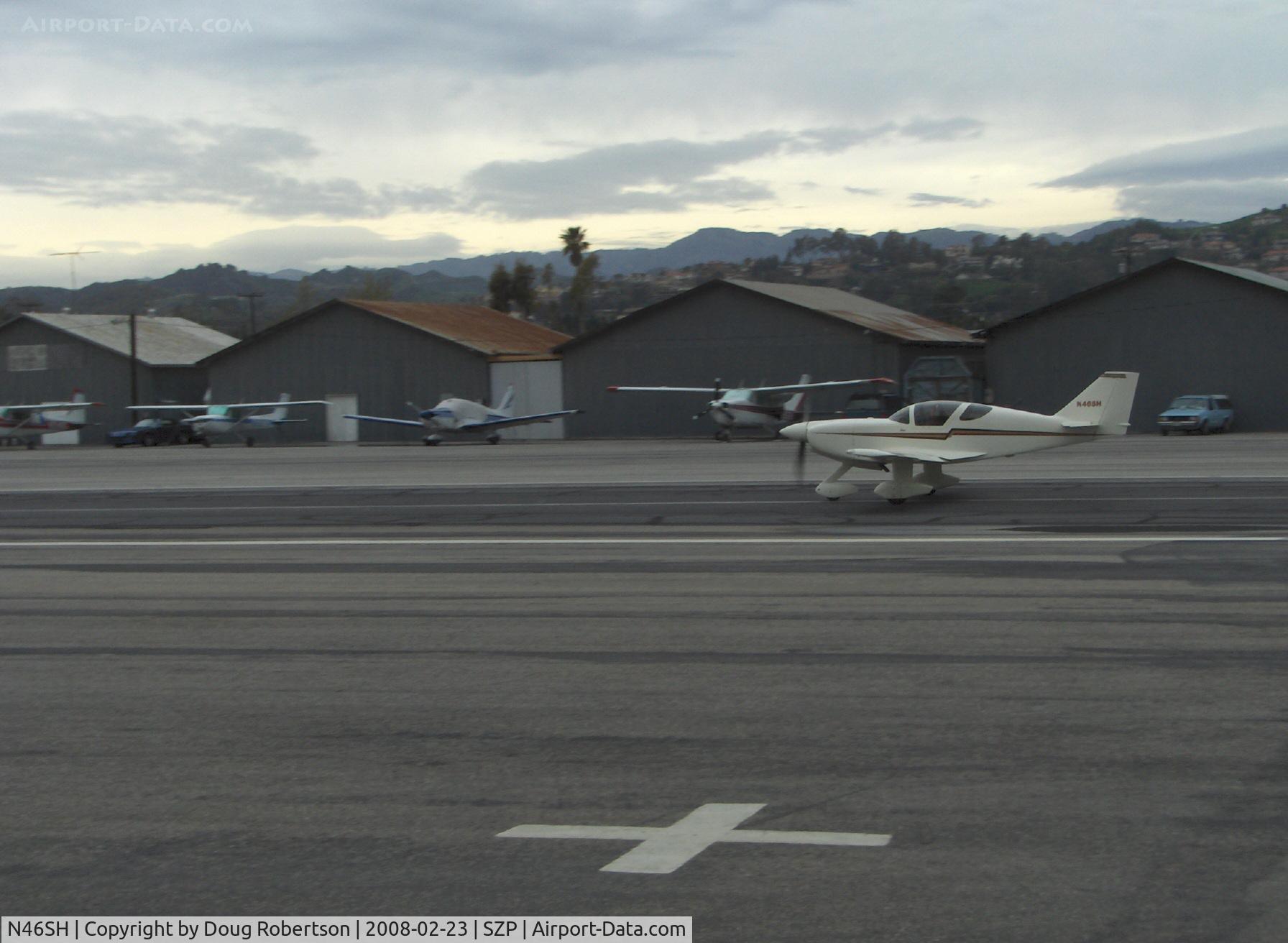 N46SH, 1987 Stoddard-Hamilton Glasair FT C/N 172, 1987 Alley GLASAIR F T, Lycoming IO-360, takeoff roll rwy 22