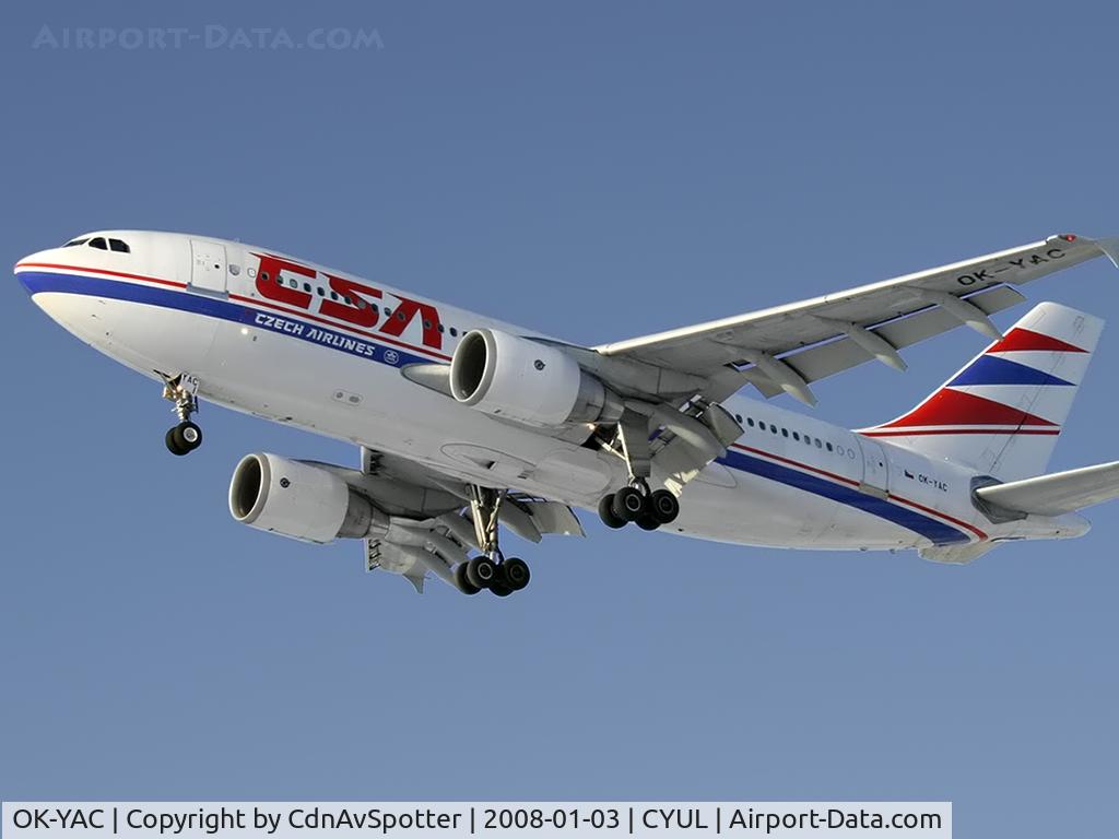 OK-YAC, 1992 Airbus A310-325/ET C/N 672, On short final for runway 24R