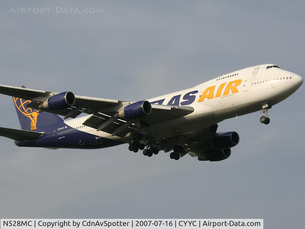 N528MC, 1984 Boeing 747-2D7B C/N 22472, On final for Rwy 16 arriving from Anchorage