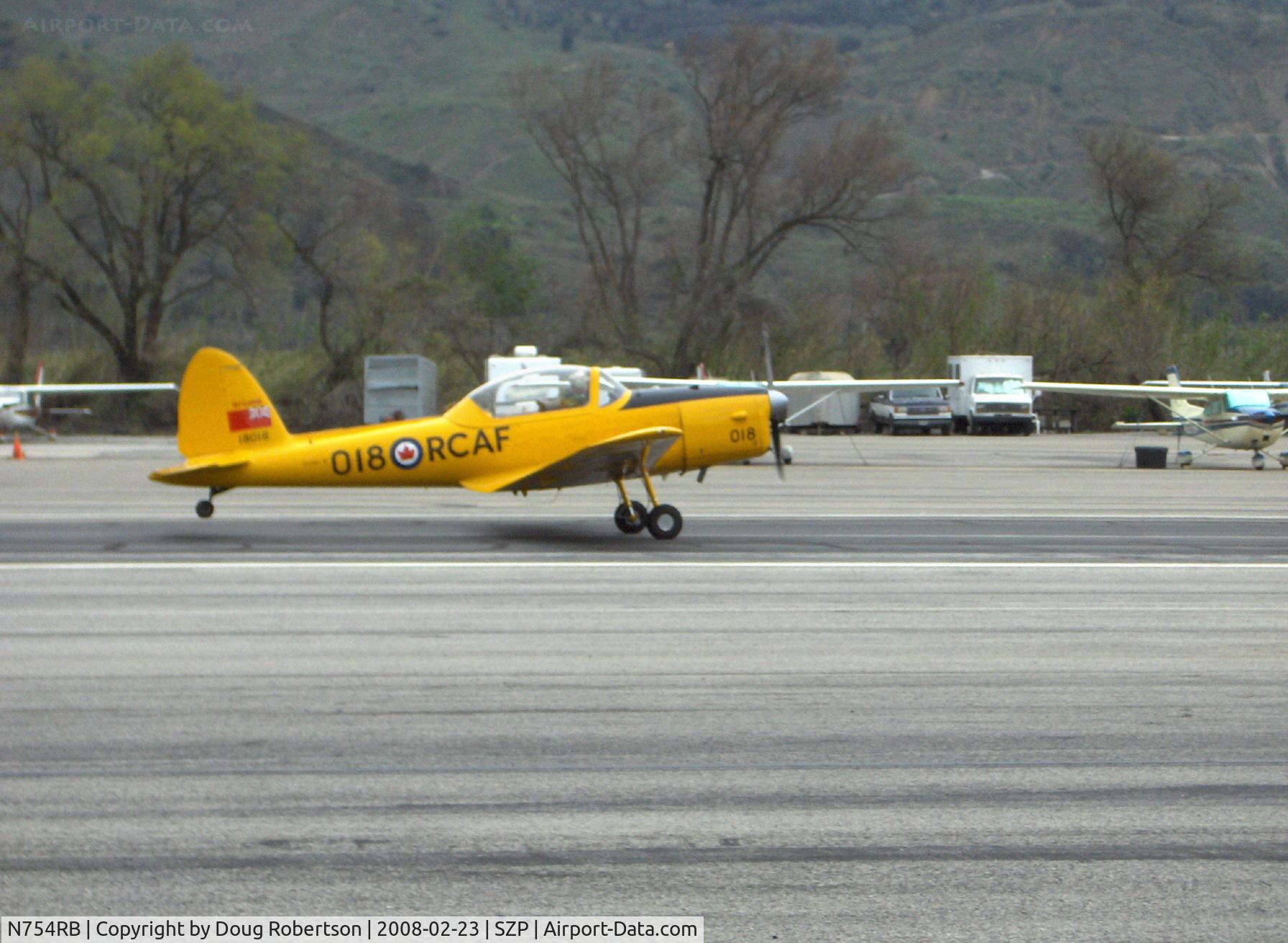 N754RB, 1952 De Havilland DHC-1 Chipmunk T.10 C/N C1/0532, 1952 DeHavilland DHC-1 CHIPMUNK 145 Hp Bristol-Siddeley (D.H.) Gipsy Major 8, takeoff roll Rwy 22, tail already up