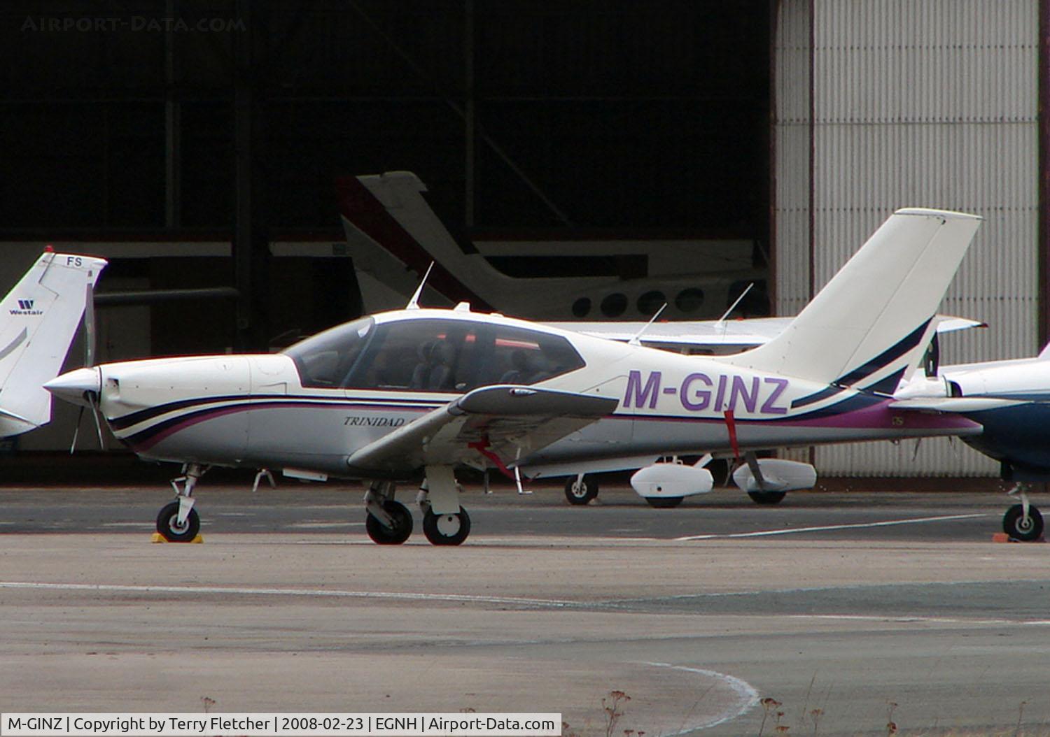 M-GINZ, 2002 Socata TB-20 C/N 2140, Isle of Man registered TB-20 at Blackpool in Feb 2008