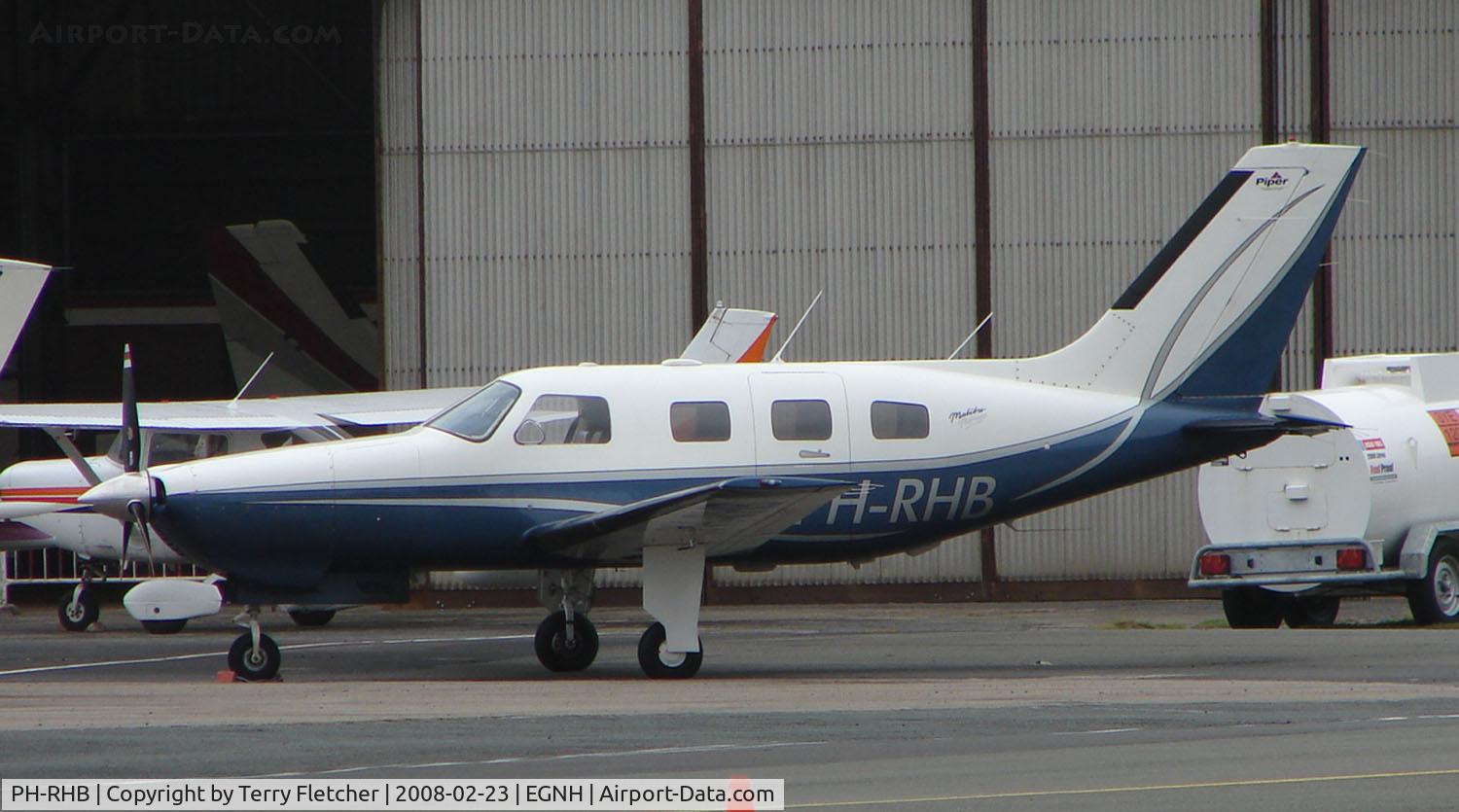 PH-RHB, 2002 Piper PA-46-350P Malibu Mirage C/N 4636327, Although Dutch registered , this aircraft appears to spend most of its time in the UK