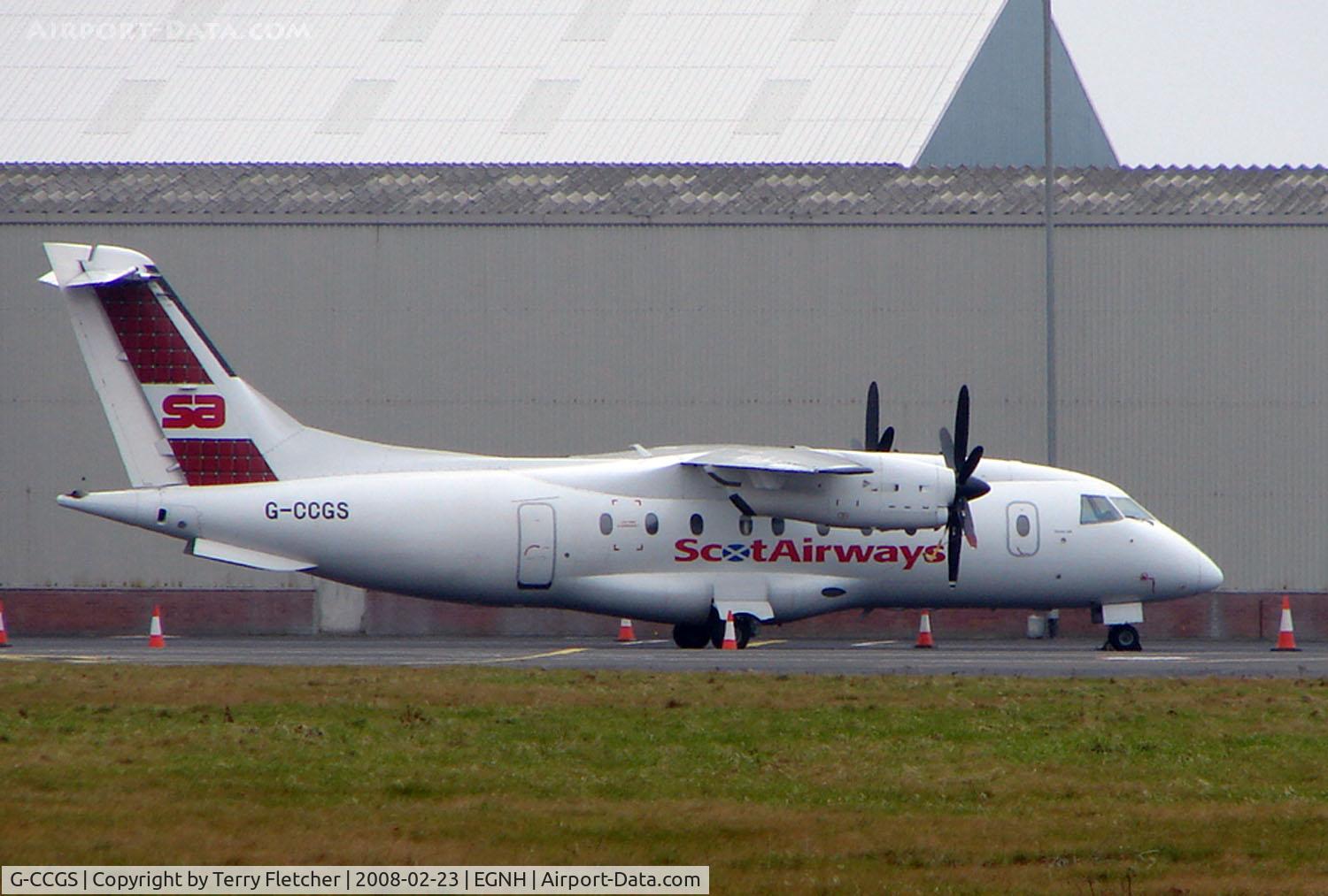 G-CCGS, 1998 Dornier 328-100 C/N 3101, Scot Airways Do328 at Blackpool in Feb 2008