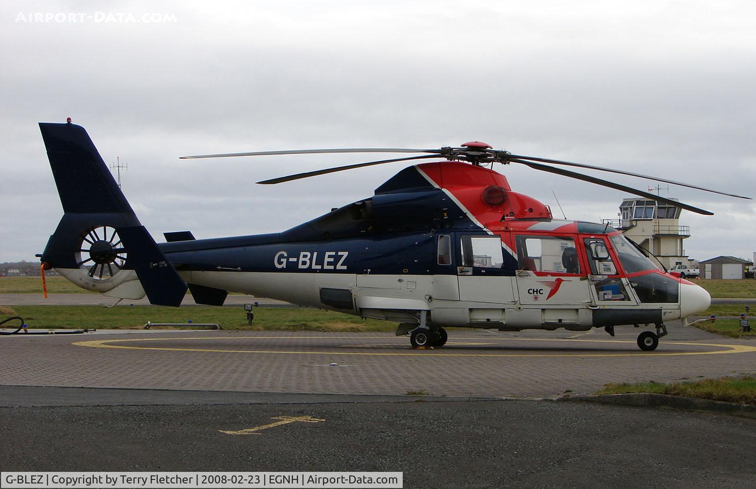 G-BLEZ, 1984 Aérospatiale SA-365N Dauphin 2 C/N 6131, One of the offshore Helicopters based at Blackpool