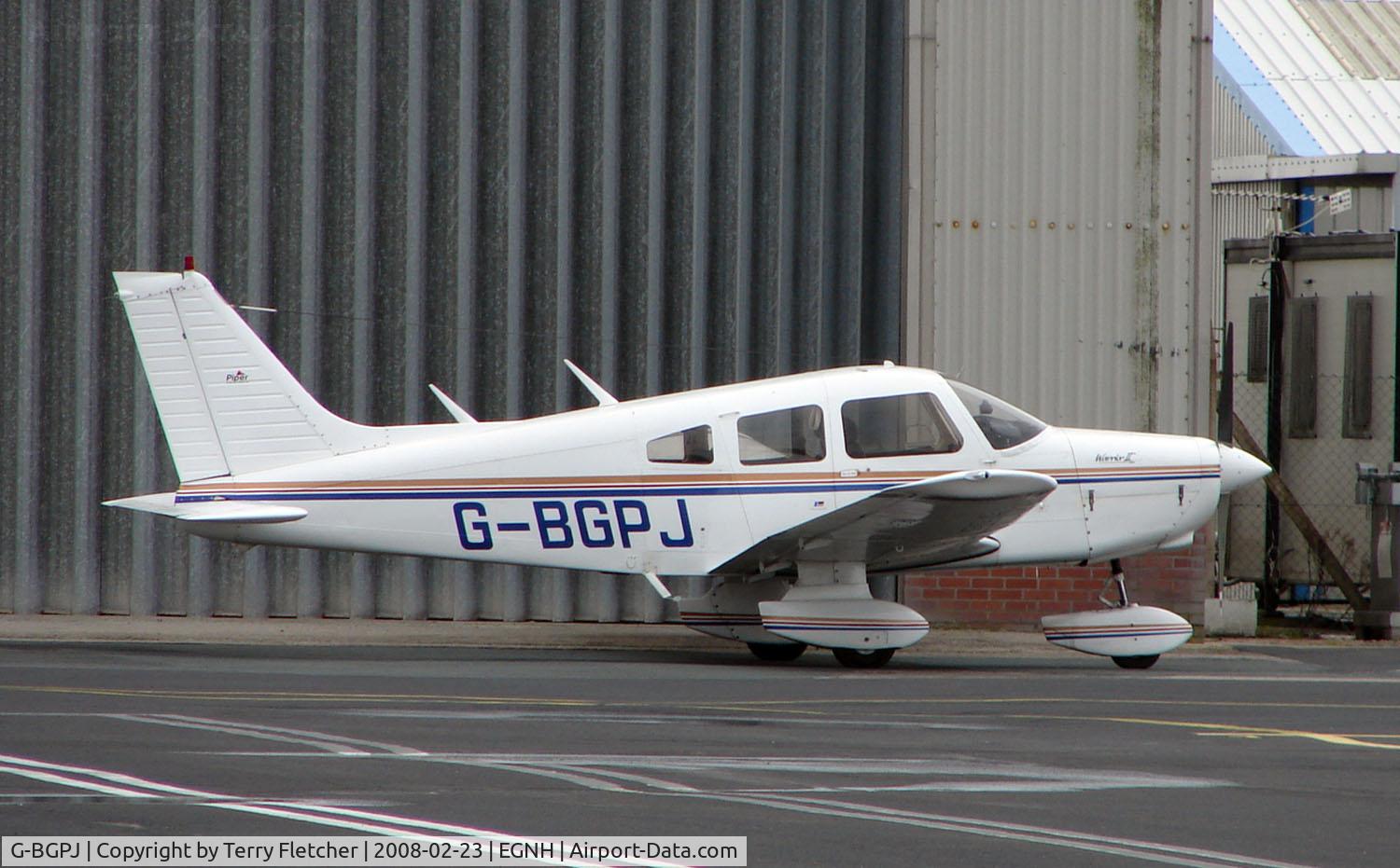 G-BGPJ, 1979 Piper PA-28-161 Cherokee Warrior II C/N 28-7916288, Piper Pa-28-161 at Blackpool in Feb 2008