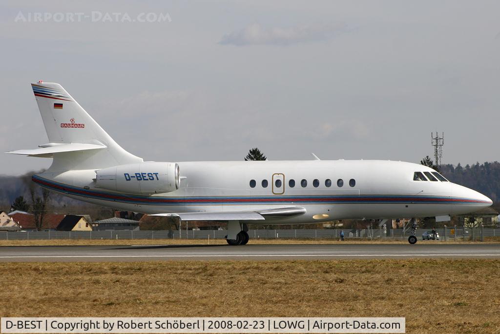 D-BEST, 1997 Dassault Falcon 2000EX C/N 50, Short visit in LOWG