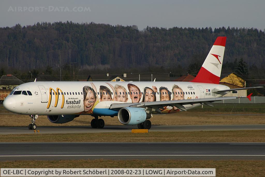 OE-LBC, 1996 Airbus A321-111 C/N 581, First visit in UEFA EURO 08 McDonalds Players Escort.
