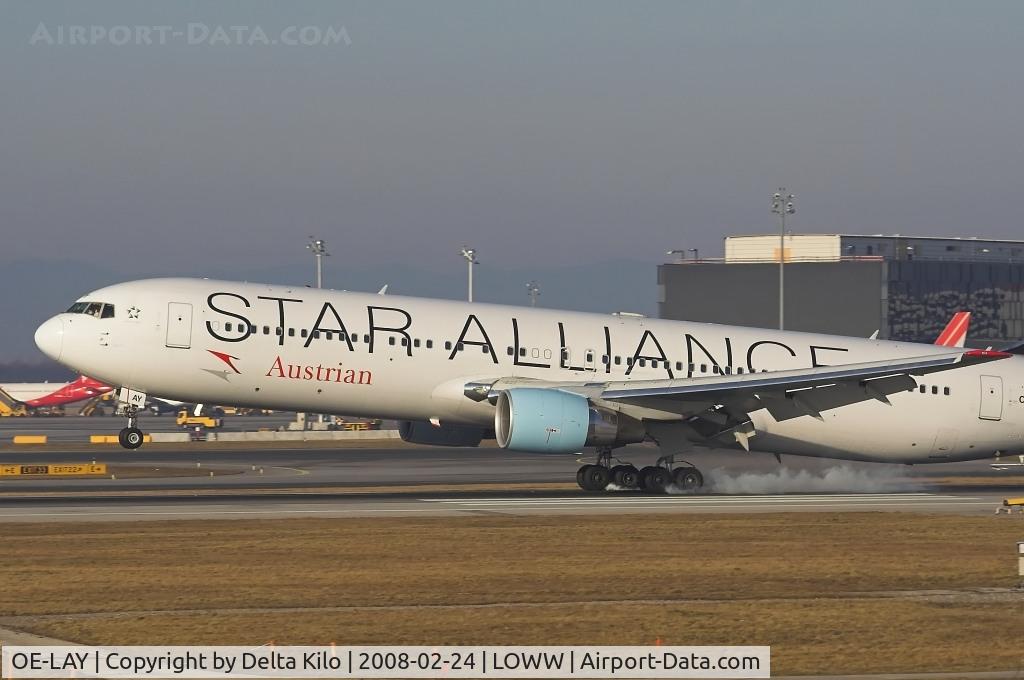 OE-LAY, 1998 Boeing 767-3Z9/ER C/N 29867, AUSTRIAN touchdown rwy 16