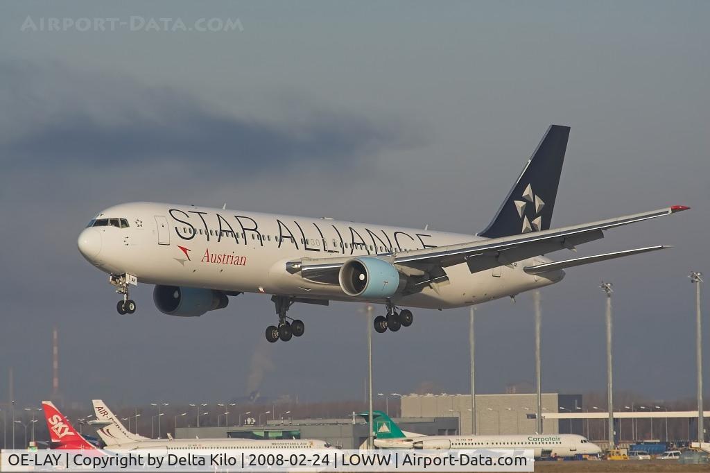 OE-LAY, 1998 Boeing 767-3Z9/ER C/N 29867, AUSTRIAN on finale rwy 16