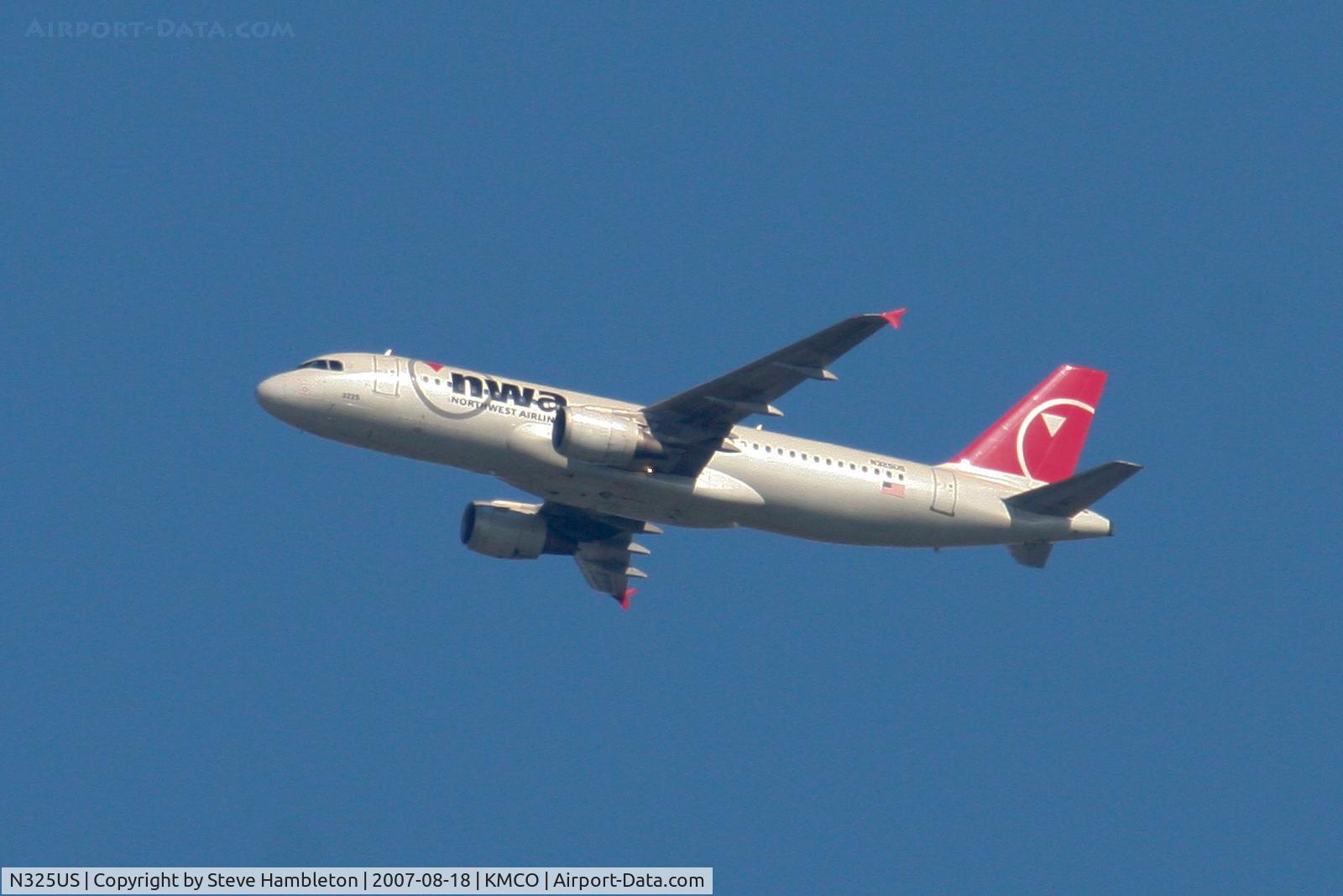 N325US, 1992 Airbus A320-211 C/N 281, On the climb out of Orlando