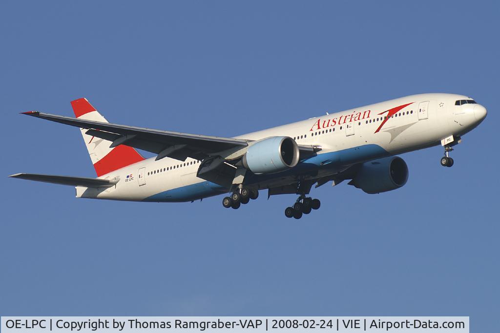 OE-LPC, 2002 Boeing 777-2Z9/ER C/N 29313, Austrian Airlines Boeing 777-200